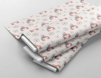 Mouse Fourth of July seamless file, Magical mouse seamless, 4th of July Summer seamless repeating pattern for fabric sublimation