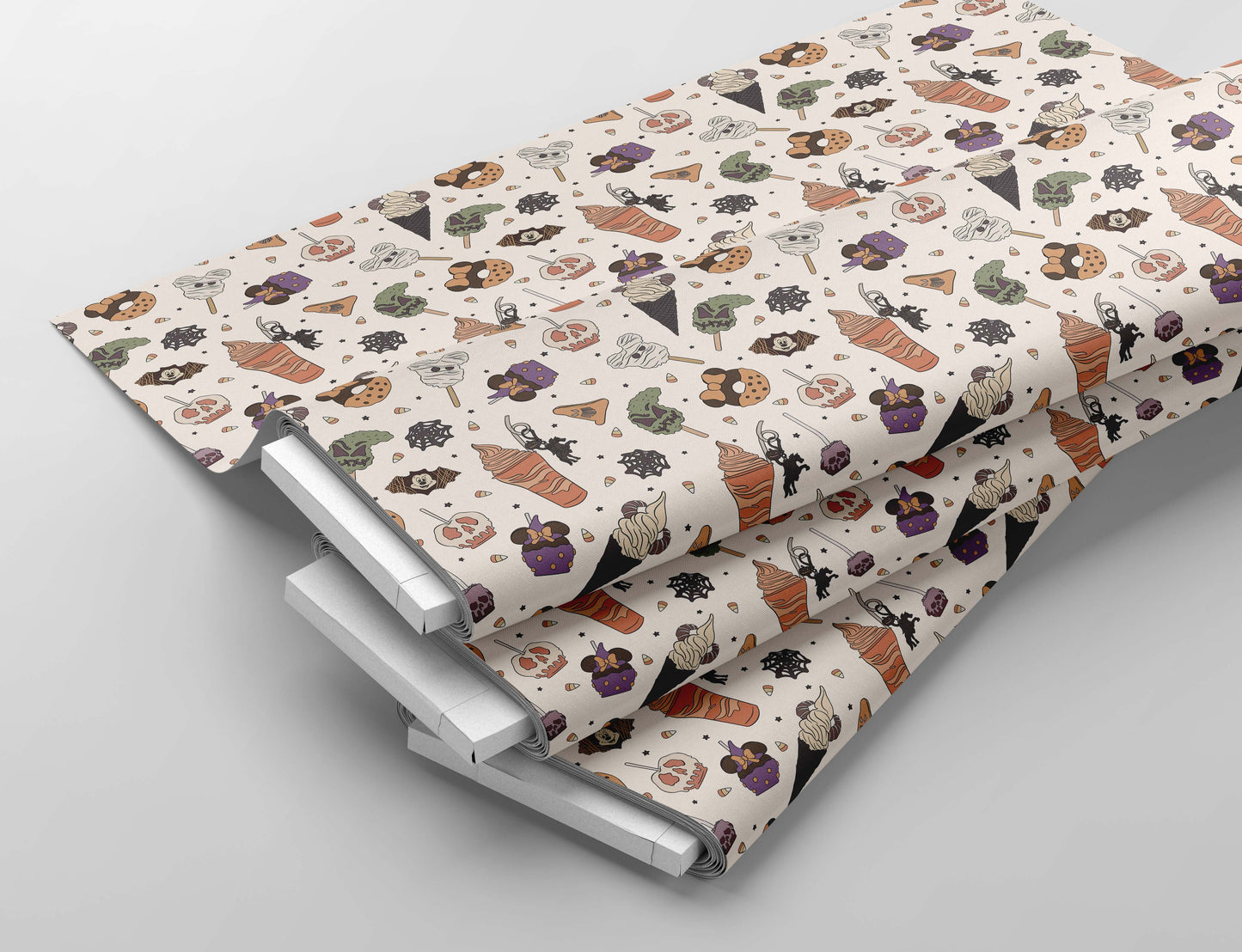 Halloween Mouse Park Snacks seamless file, Magical seamless, Halloween and fall seamless repeating pattern for fabric sublimation