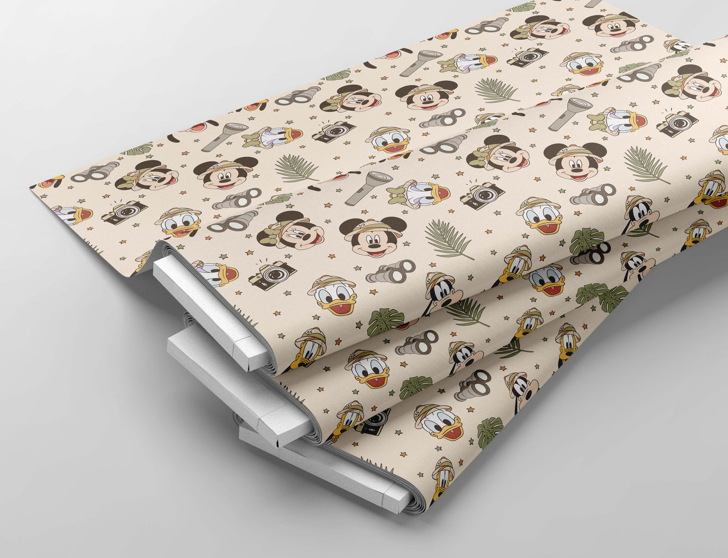 Mouse & Friends Safari seamless pattern, Magical Kingdom seamless Pattern, Cartoon seamless file for fabric sublimation