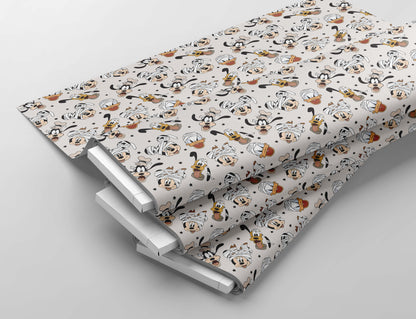 Neutral Mummy Mouse and Friends seamless file, Magical Halloween seamless pattern, Mouse Halloween seamless file for fabric sublimation