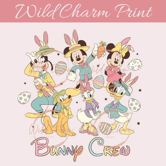 Magical Mouse & Friends Easter PNG Sublimation for fabric design