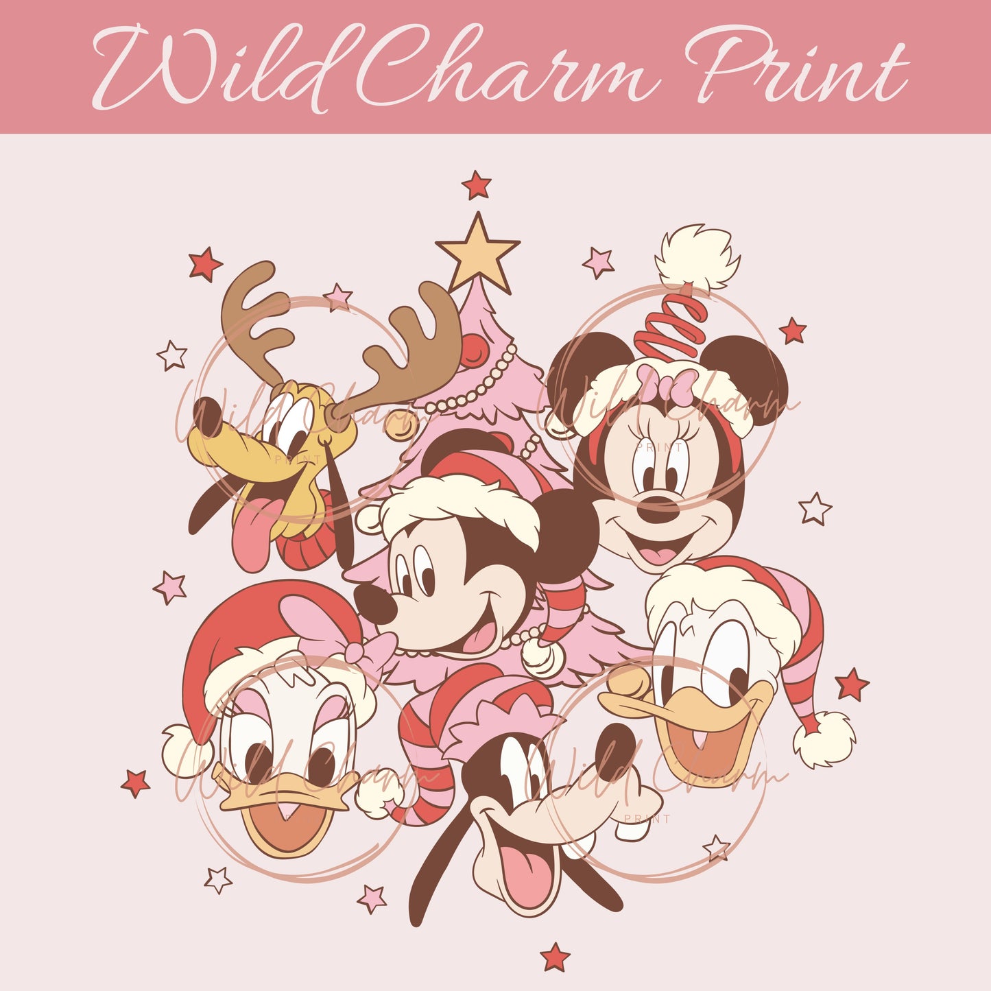 Merry Christmas Mouse PNG Sublimation