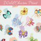 Magical Classic Princesses seamless repeat pattern, Princess Bows Seamless pattern for fabric sublimation